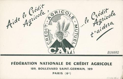 Buvard publicitaire de la Fédération nationale du crédit agricole